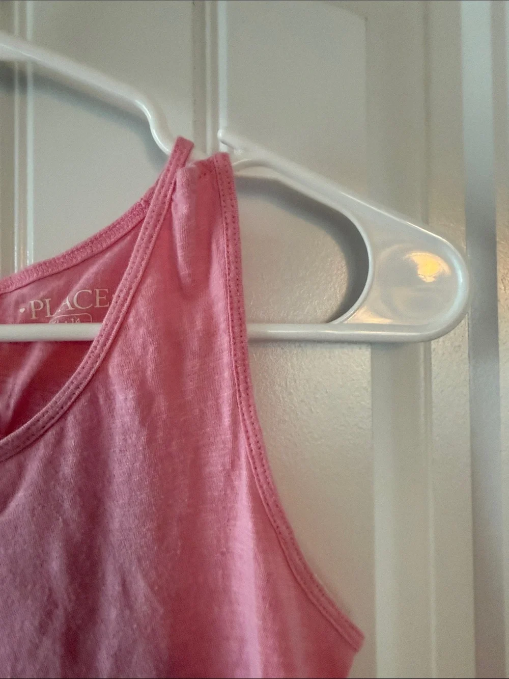 Gently worn The Children's Place Pink Ruffle-Hem Tank Top